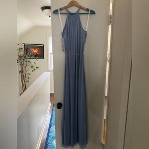 NWT Azazie Dusty Blue bridesmaid prom dress Lizette